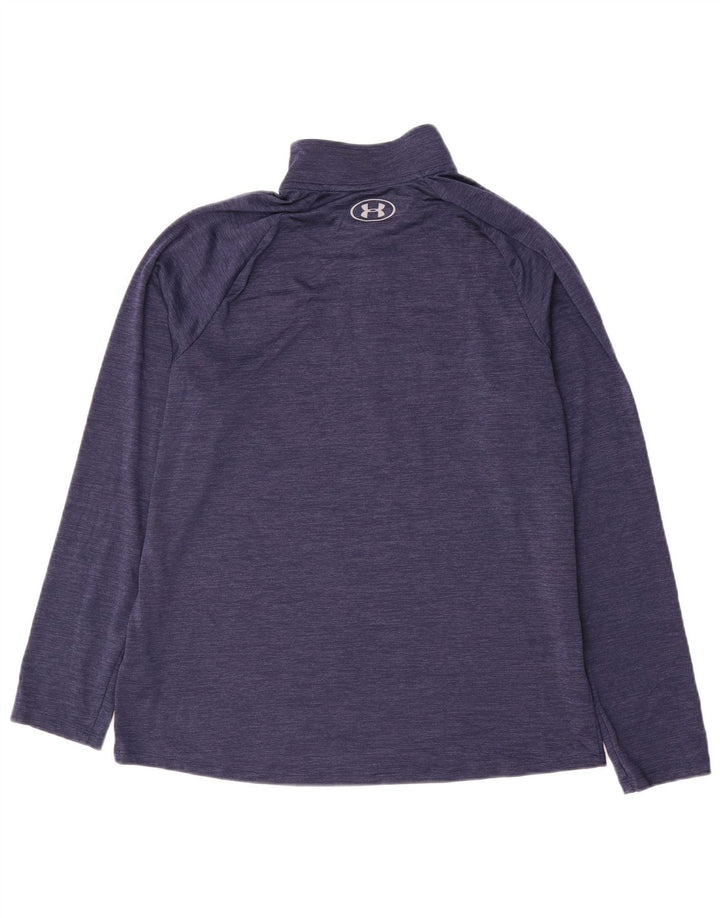 Under Armour Herren-Pullover-Trainingsanzugoberteil mit Reißverschluss und großem Marineblau-Nadelstreifenmuster
