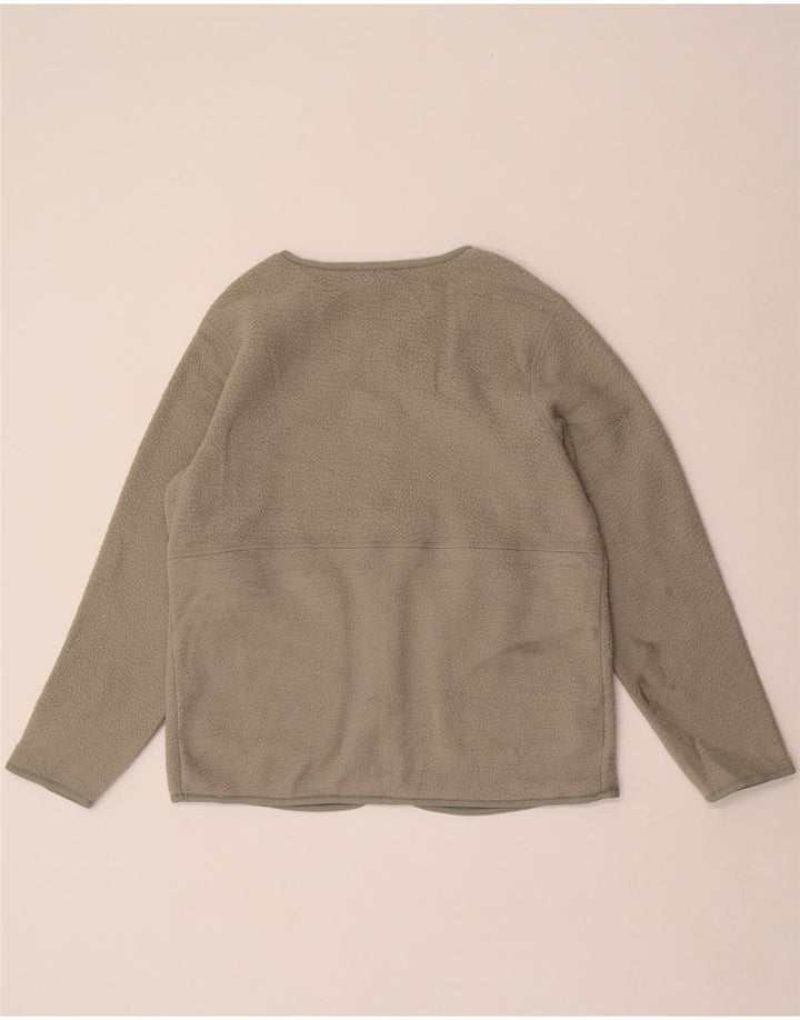 Marks & Spencer Damen Fleecejacke UK 14 Medium Khaki Polyester