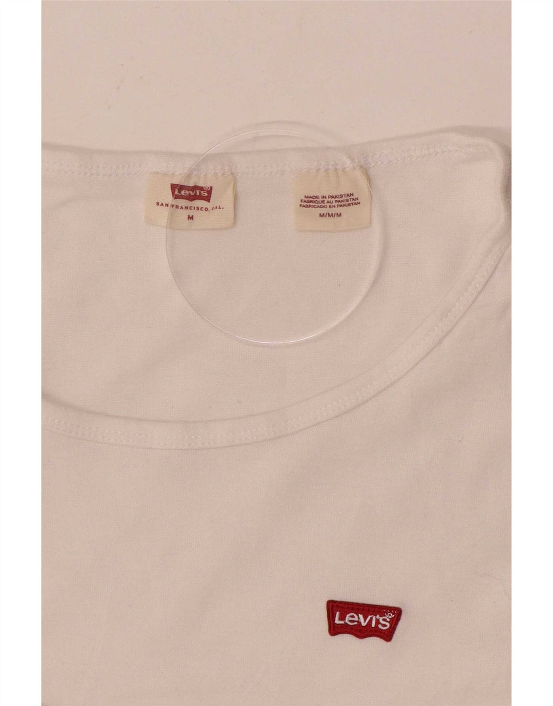 Levi's Damen Top Langarm UK 12 Mittelweiß