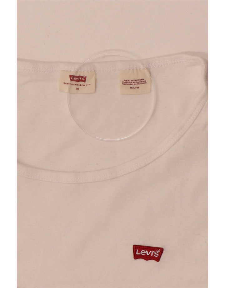 Levi's Damen Top Langarm UK 12 Mittelweiß