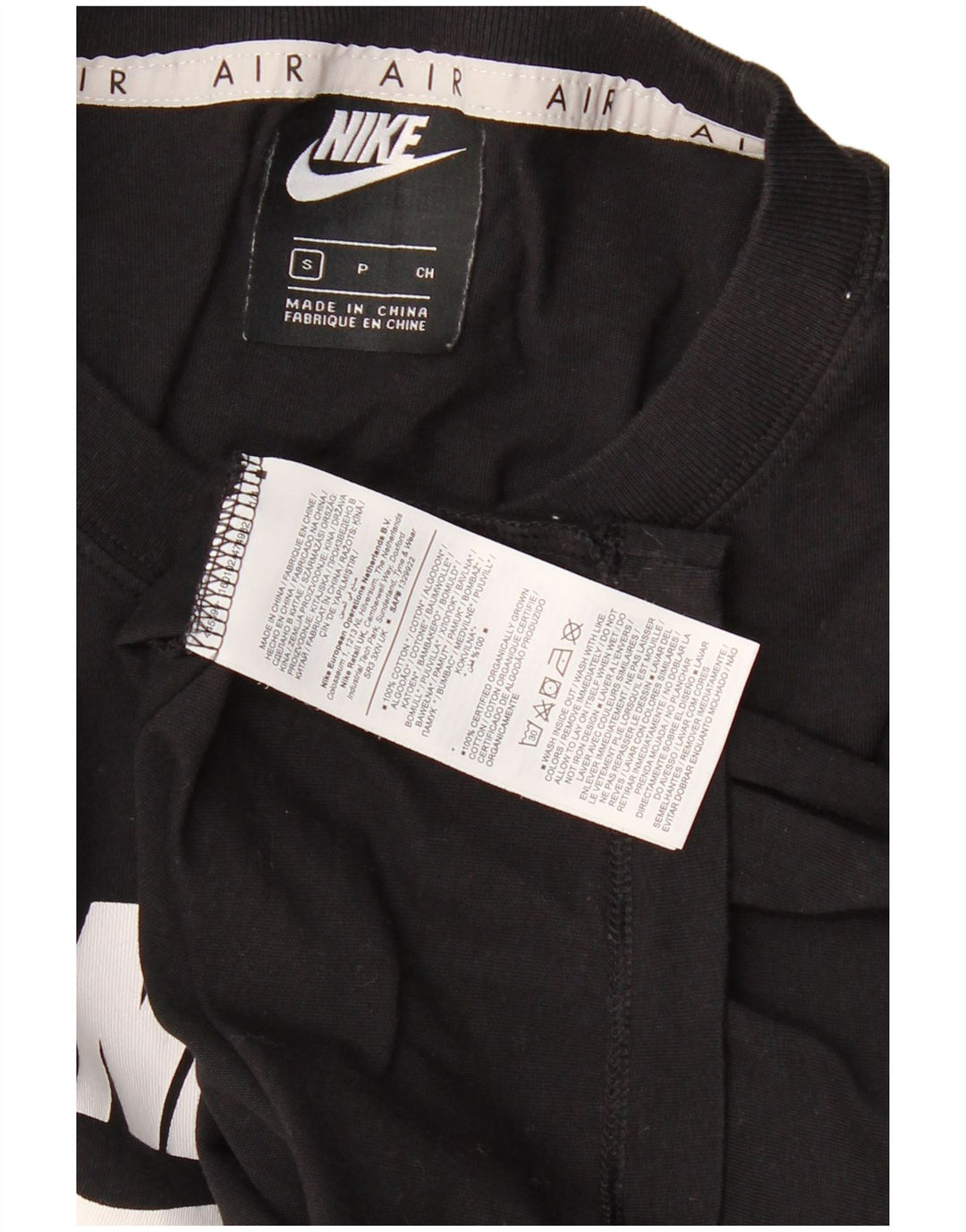 Nike Damen-T-Shirt in Übergröße mit Grafik, UK 10, Größe S, Schwarz, Baumwolle