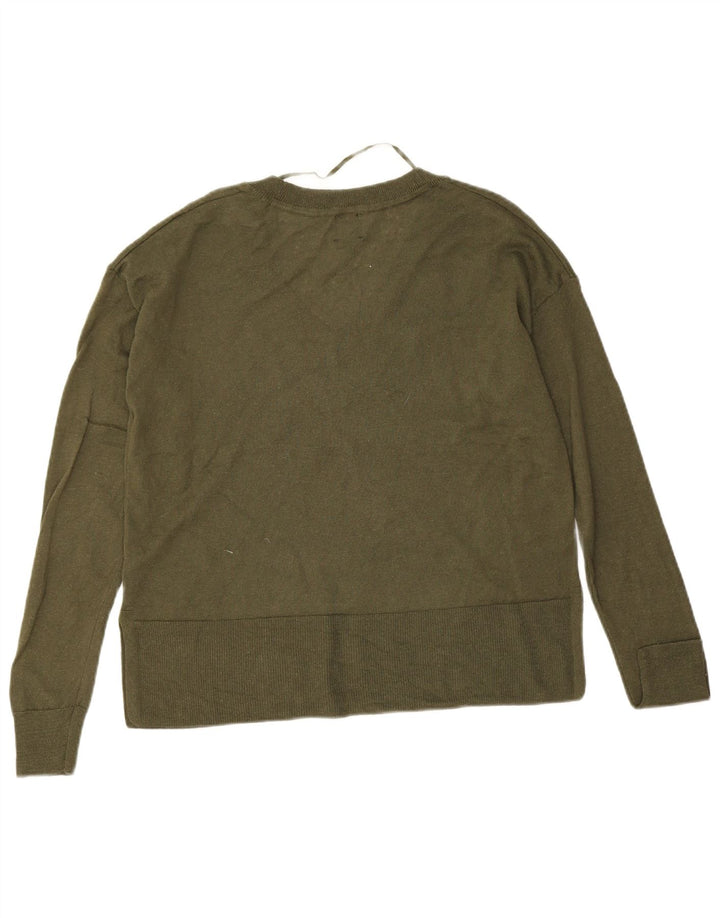 Gap Damen-Pullover, übergroß, V-Ausschnitt, Gr. 10, Größe S, Grün