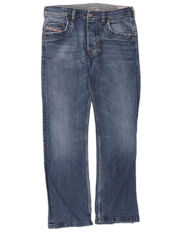 Diesel Herren Lemmen Bootcut Jeans W33 L32 Blaue Baumwolle