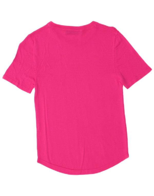 Zara Damen T-Shirt Top UK 8 Small Pink