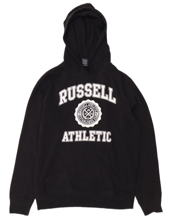 RUSSELL ATHLETIC Herren-Kapuzenpullover mit Grafik, groß, schwarze Baumwolle