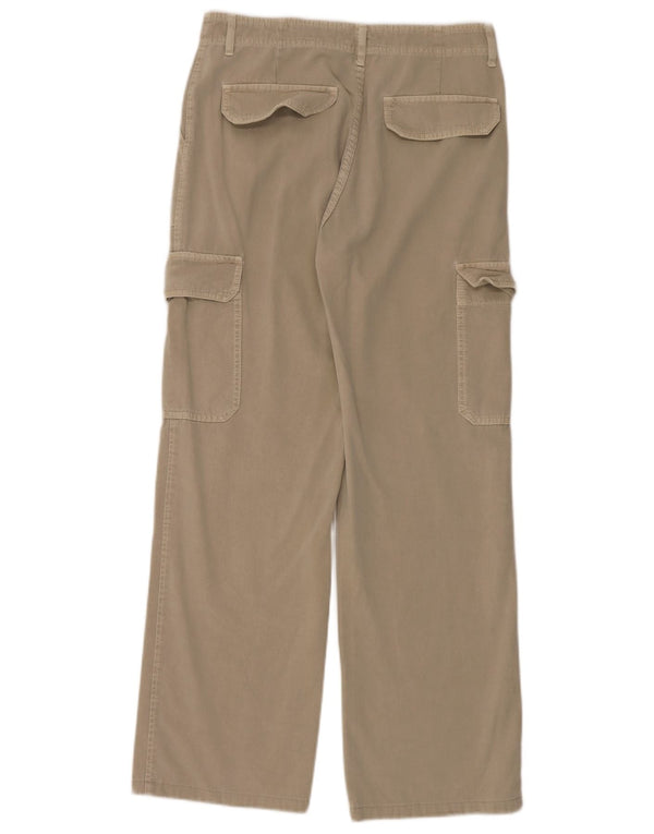 Gerade Cargohose für Damen von Zara, EU 40, mittelgroß, W30, L32, graue Baumwolle