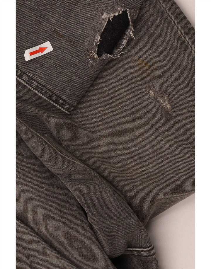 Zara Herren Distressed Slim Jeans EU 40 Medium W31 L31 Graue Baumwolle
