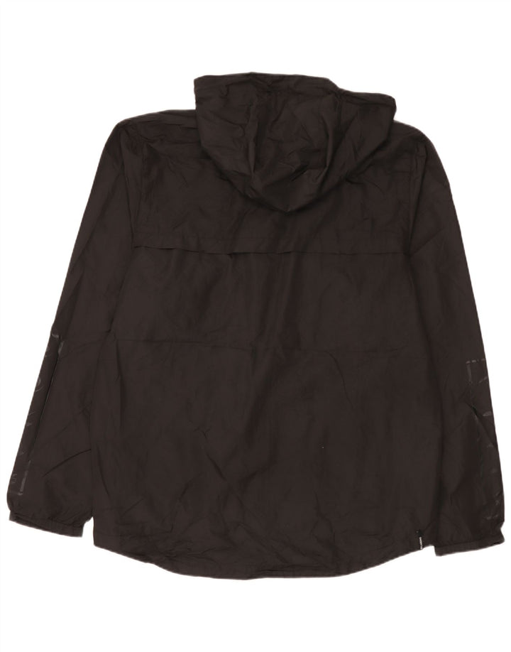 Billabong Mens Graphic Hooded Rain Jacket UK 44 2XL Schwarz Polyester