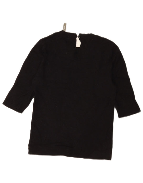 Oasis Damen Top 3/4 Ärmel UK 8 Small Schwarz