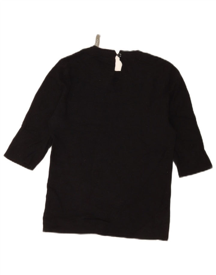 Oasis Damen Top 3/4 Ärmel UK 8 Small Schwarz