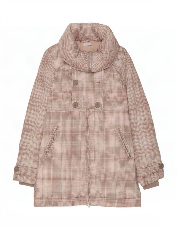 Billabong Damen Wattierter Mantel UK 12 Mittel Mehrfarbig Hahnentrittmuster