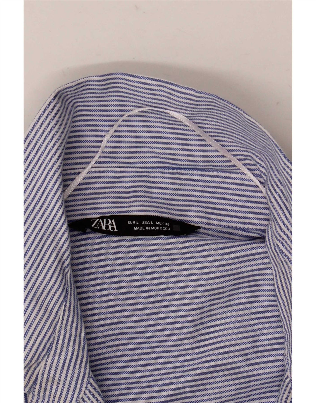 Zara Damen-Oversize-Hemd, UK 16, großes blaues Nadelstreifen-Shirt