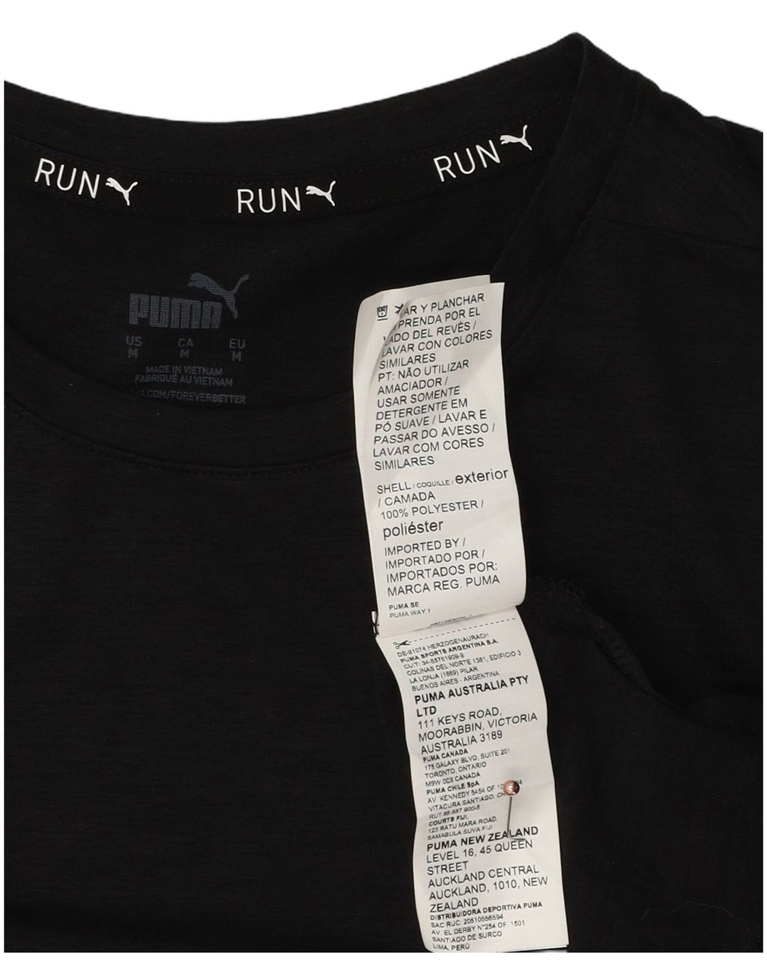 Puma Herren T-Shirt Top Medium Schwarz Polyester