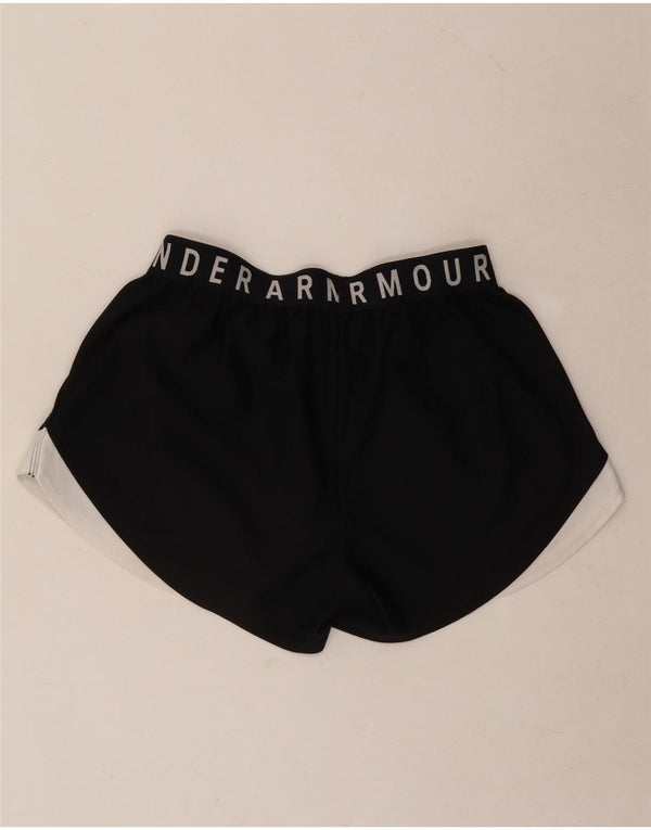 Under Armour Damen Heat Gear Sportshorts UK 8 Small Schwarz Colourblock
