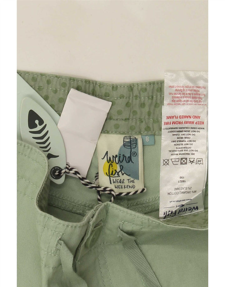 Weird Fish Damen Cargoshorts UK 8 Small W32 Grüne Baumwolle