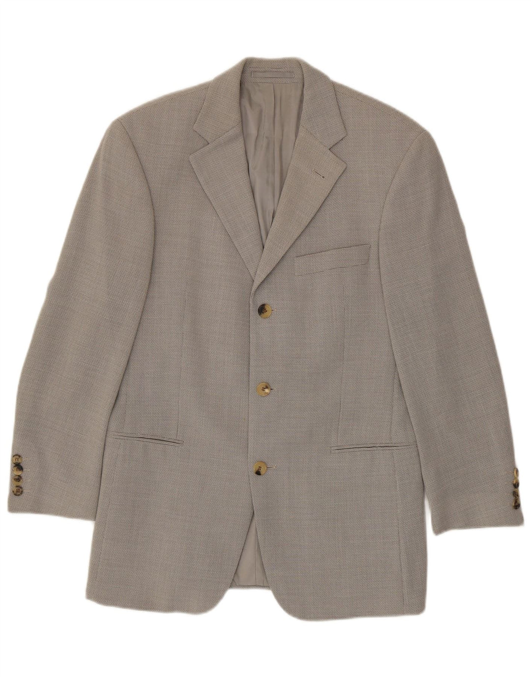 Hugo Boss Herren-Blazer mit 3 Knöpfen, EU 44, XS, graue Schurwolle
