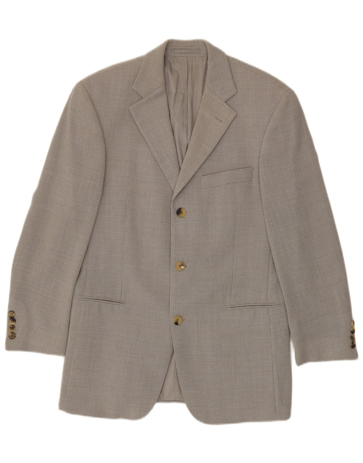 Hugo Boss Herren-Blazer mit 3 Knöpfen, EU 44, XS, graue Schurwolle