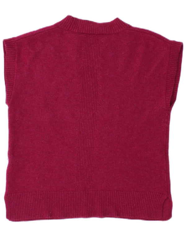 Crew Clothing Damen Weste Tank Top UK 10 Small Rosa Wolle
