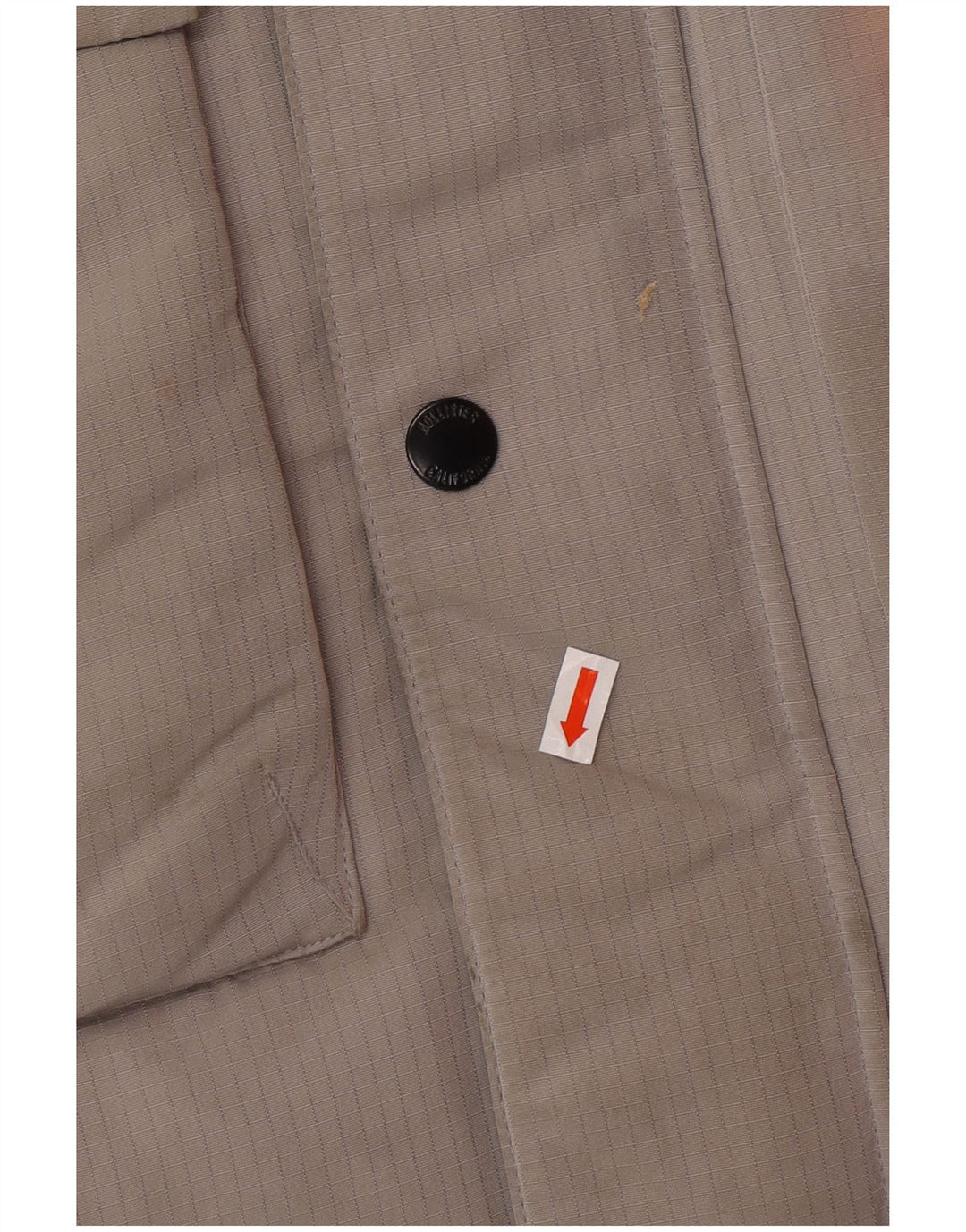 HOLLISTER Wattierte Herrenjacke mit Kapuze, UK 40, großes graues Polyester