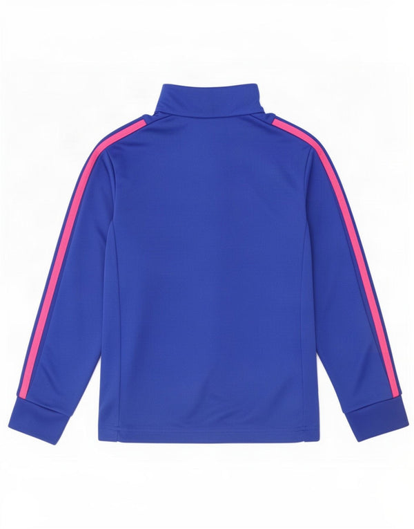 Adidas Mädchen Climalite Zip Neck Pullover Trainingsanzug Top 7–8 Jahre blau