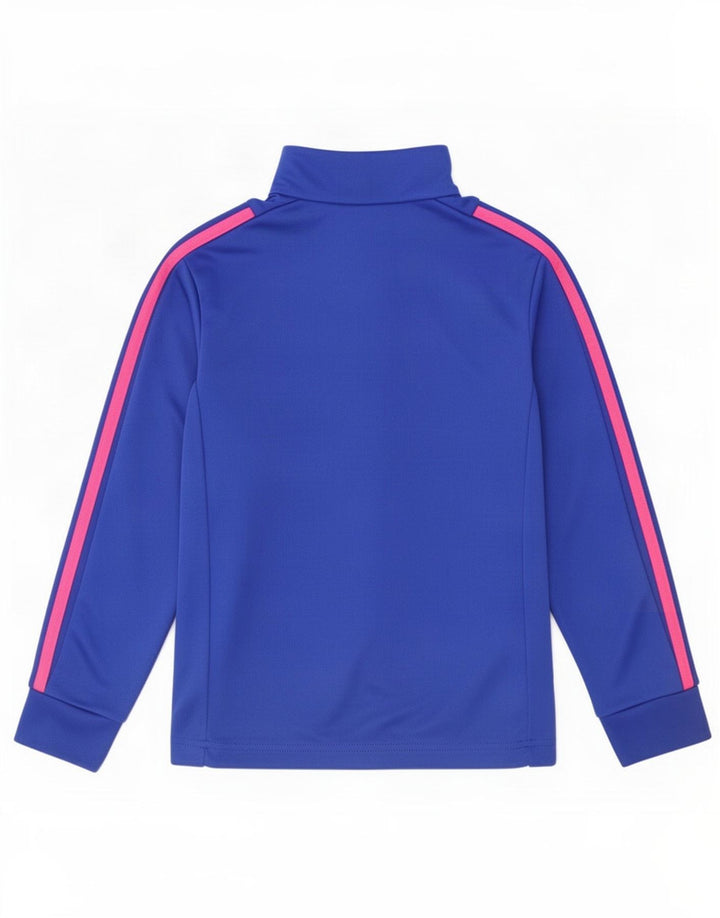 Adidas Mädchen Climalite Zip Neck Pullover Trainingsanzug Top 7–8 Jahre blau