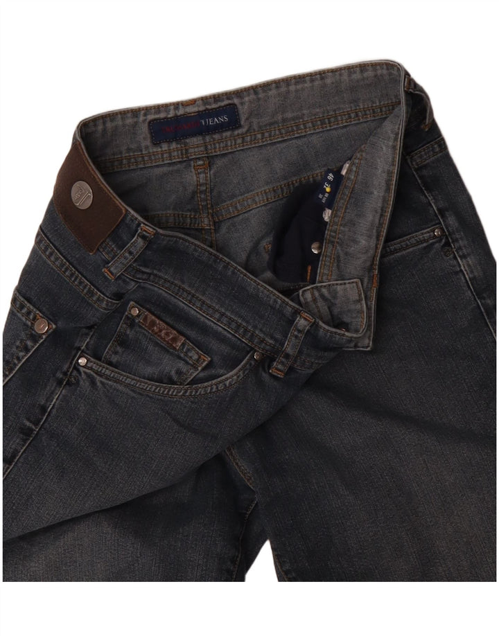 Trussardi Damen Straight Jeans W30 L31 Blau