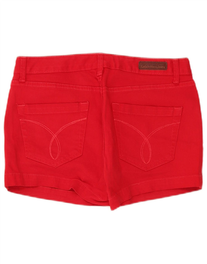 Calvin Klein Damen Jeansshorts W26 Kleine rote Baumwolle