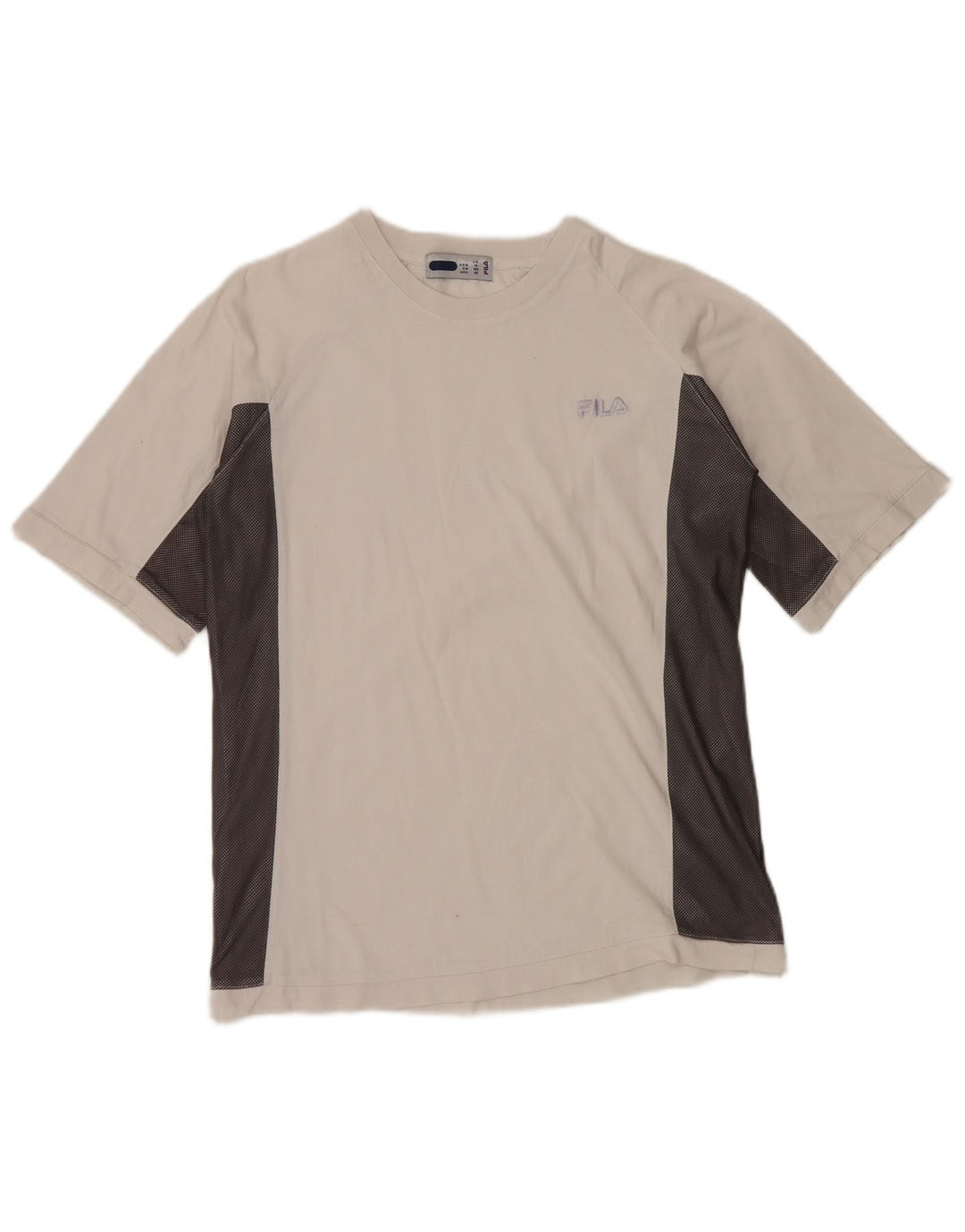 FILA T-Shirt-Oberteil für Jungen, 13–14 Jahre, weiße Colourblock-Baumwolle