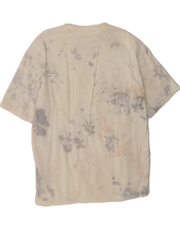 ZARA Mens T-Shirt Top Medium White Tie Dye Vintage Zara and Second-Hand Zara from Messina Hembry 