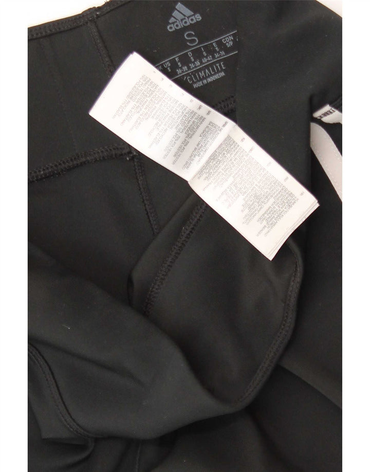 Adidas Damen Climalite Leggings UK 8/10 Small Schwarz Polyester