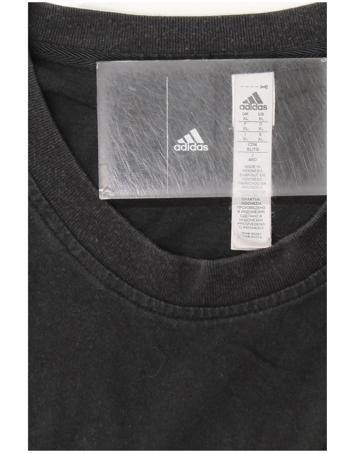 ADIDAS Herren T-Shirt Top XL Schwarz Baumwolle