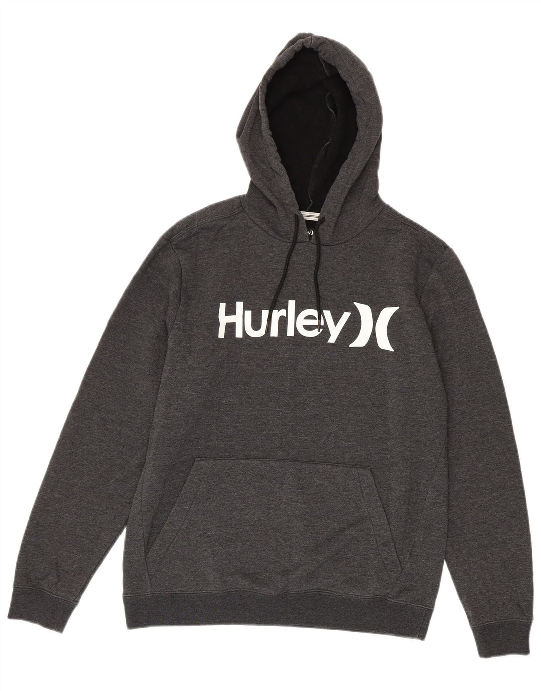 Hurley Herren-Kapuzenpullover mit Grafik, Größe S, graue Baumwolle