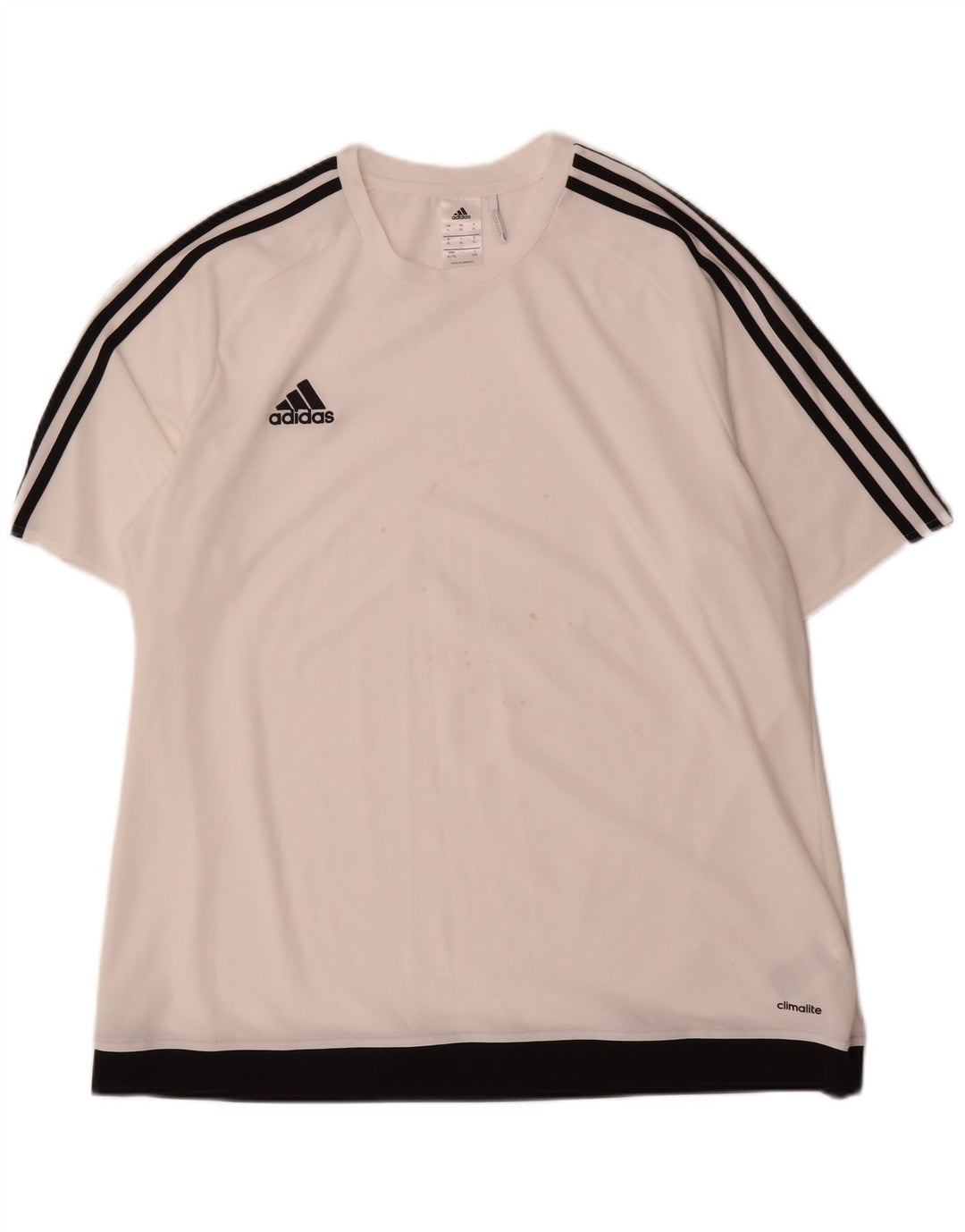 Adidas Herren Climalite T-Shirt Top XL Weiß Colourblock Polyester