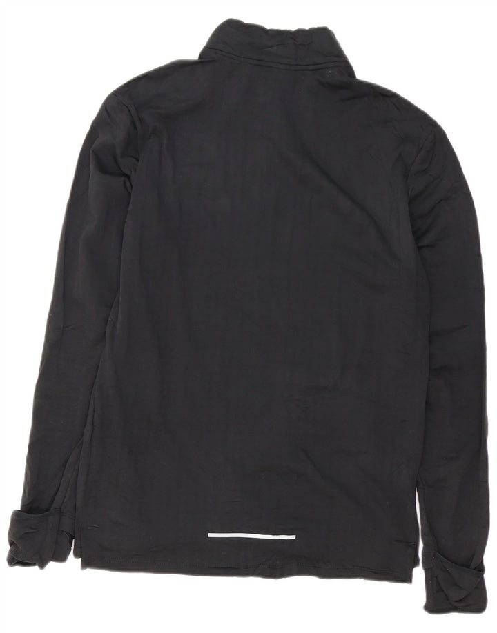 NIKE Herren-Trainingsanzug-Oberteil mit Reißverschluss am Hals, Mittelschwarzes Polyester