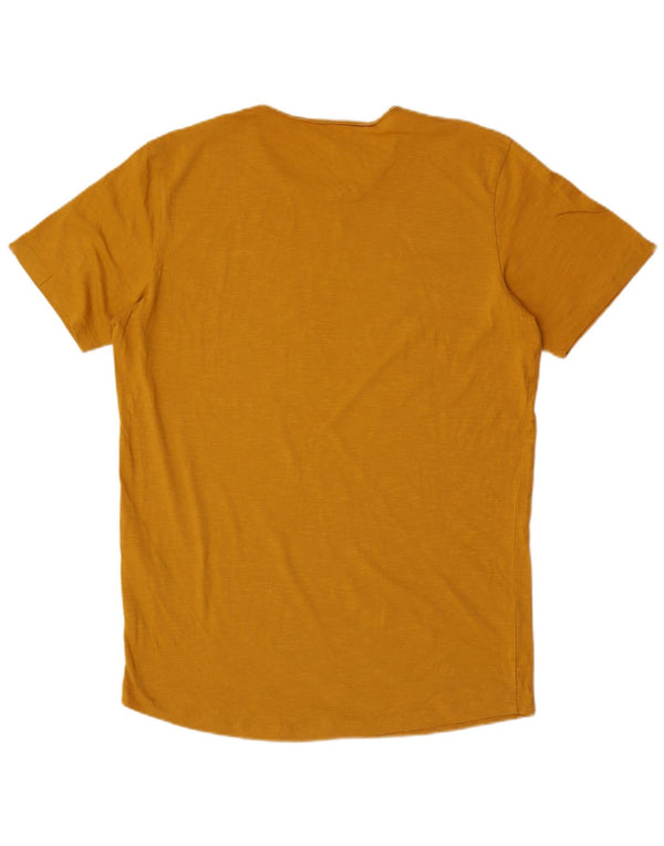 Jack & Jones Herren-T-Shirt mit normaler Passform, mittelgelbe Baumwolle
