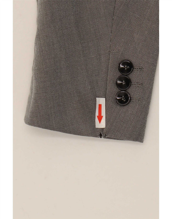 Zara Herren-Blazer mit 1 Knopf, EU 50, Mittelgrau
