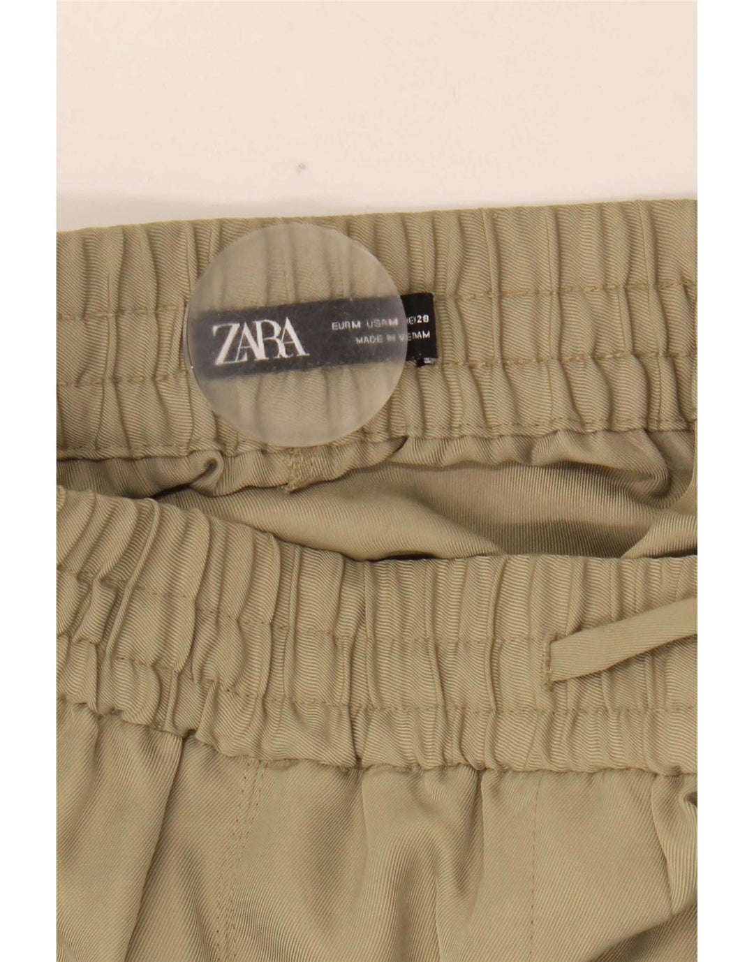 Zara Damen Joggers Freizeithose Medium W28 L26 Khaki Polyester