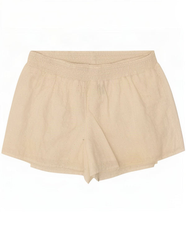 Benetton Mädchen-Freizeitshorts, 8–9 Jahre, Größe L, W28, weiße Baumwolle