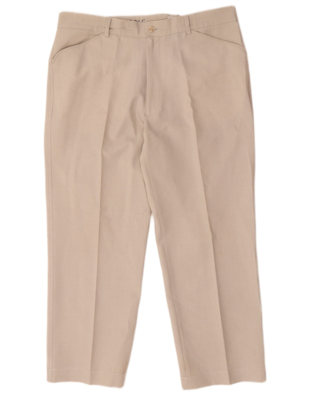 Farah Herren-Freizeithose, gerade, W38, L26, Beige, Polyester