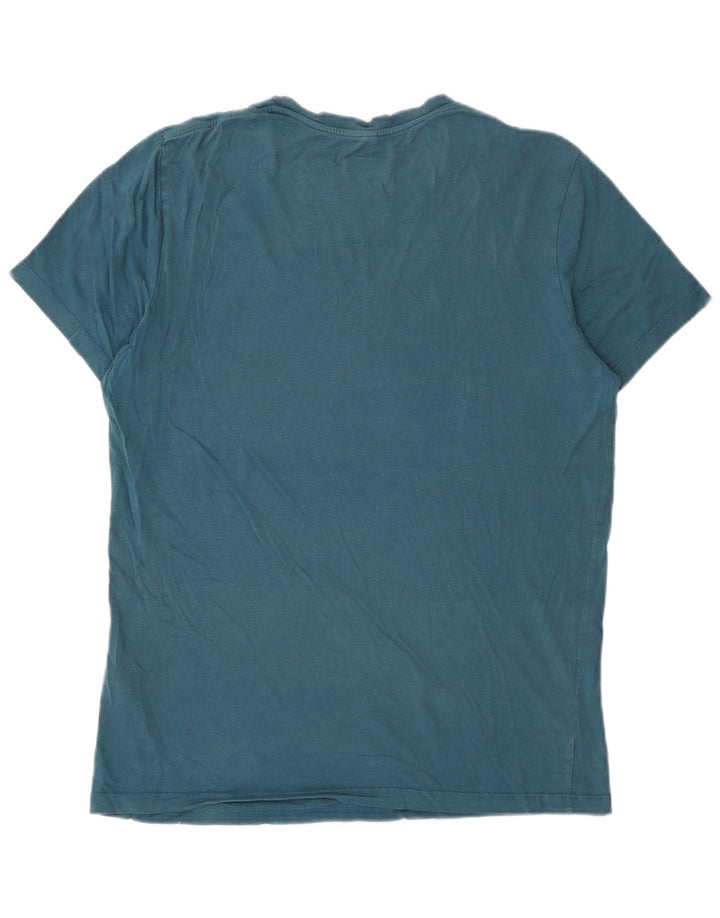 Jack Wills Herren T-Shirt-Oberteil Mittelblau
