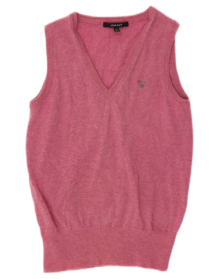 Gant Damen Weste Tank Top UK 8 Small Rosa Lammwolle