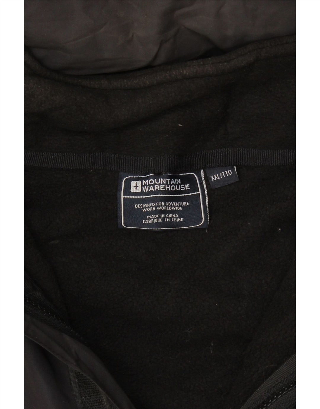 MOUNTAIN WAREHOUSE Mens Windbreaker Jacket UK 44 2XL Black Polyester Vintage Mountain Warehouse and Second-Hand Mountain Warehouse from Messina Hembry 