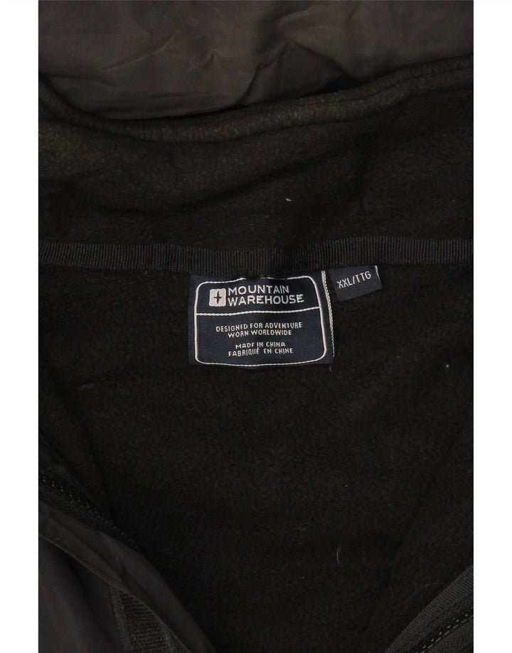 MOUNTAIN WAREHOUSE Mens Windbreaker Jacket UK 44 2XL Black Polyester Vintage Mountain Warehouse and Second-Hand Mountain Warehouse from Messina Hembry 