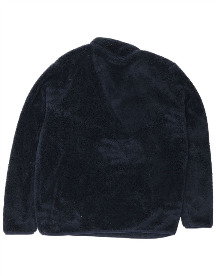 Mountain Warehouse Herren-Fleecepullover mit Reißverschluss am Kragen, groß, marineblaues Polyester