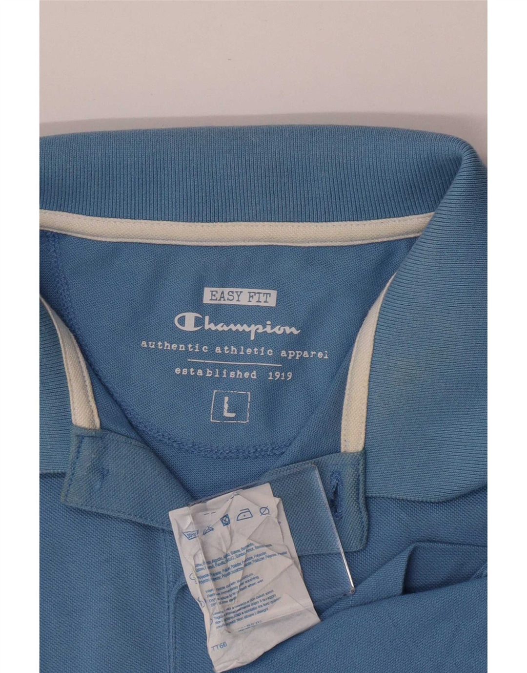 Champion Herren-Poloshirt „Easy Fit“, groß, aus blauer Baumwolle