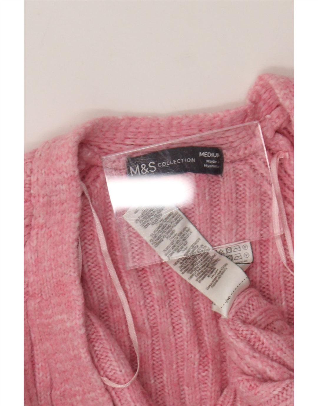 Marks & Spencer Offener Damen-Cardigan-Pullover UK 14 Mittelrosa Acryl