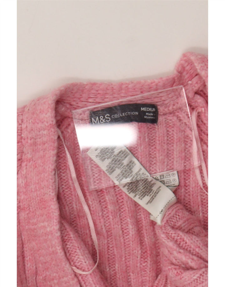 Marks & Spencer Offener Damen-Cardigan-Pullover UK 14 Mittelrosa Acryl