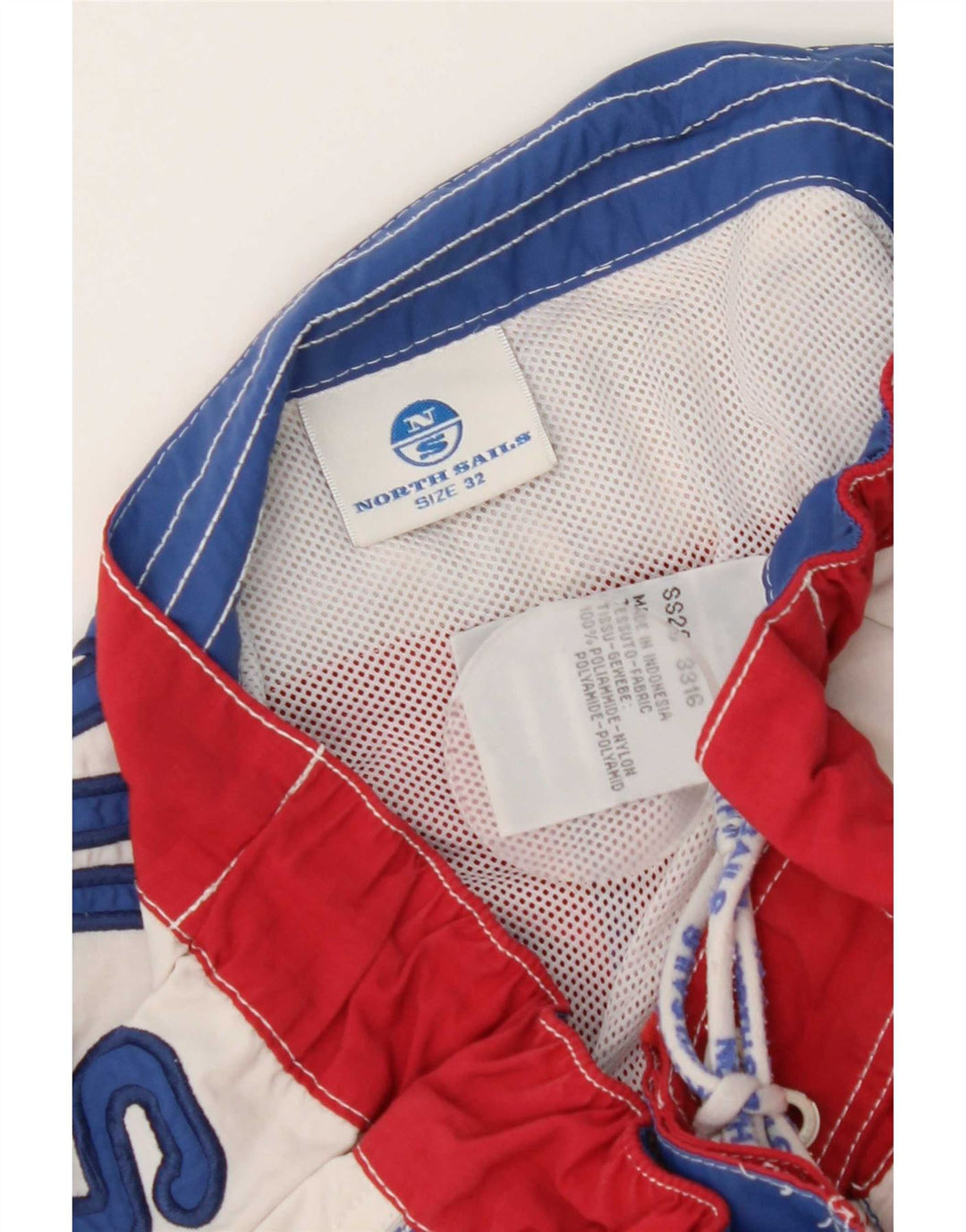 North Sails Herren-Badeshorts aus mittelrotem Colourblock-Polyamid