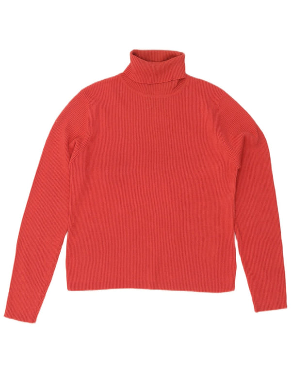 Marks & Spencer Damen Crop Rollkragenpullover Pullover UK 14 Mittelrot