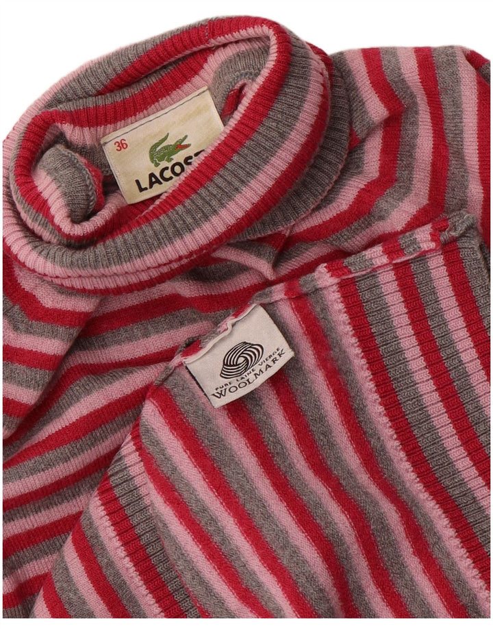 LACOSTE Rollkragenpullover für Damen, Größe 36, klein, mehrfarbig